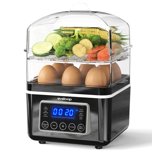 2 Tiers Electric Food Steamer for Cooking