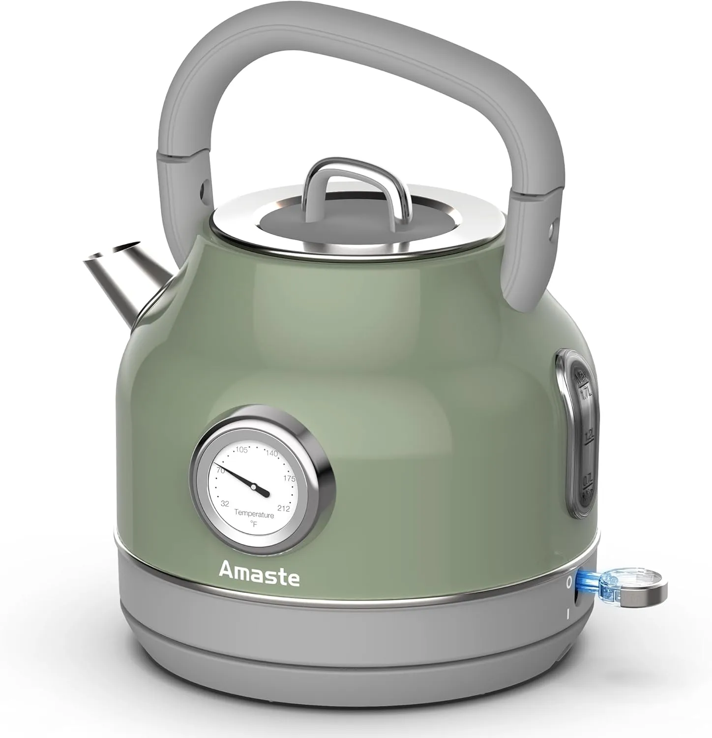 Amaste Retro Electric Kettle Matcha Green