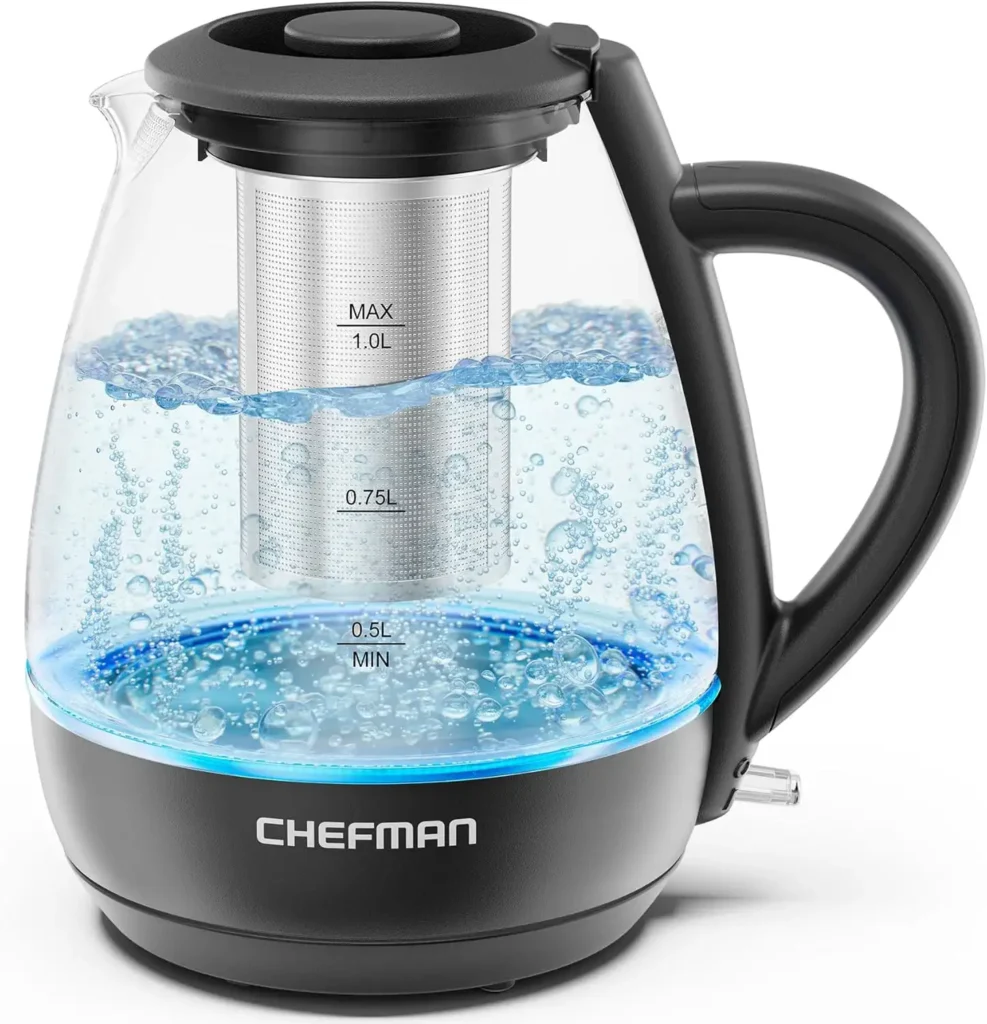 Chefman Electric Kettle with Tea Infuser is a must-have kitchen gadget 2025 and a smart kitchen gadget for quick, safe, and efficient boiling
