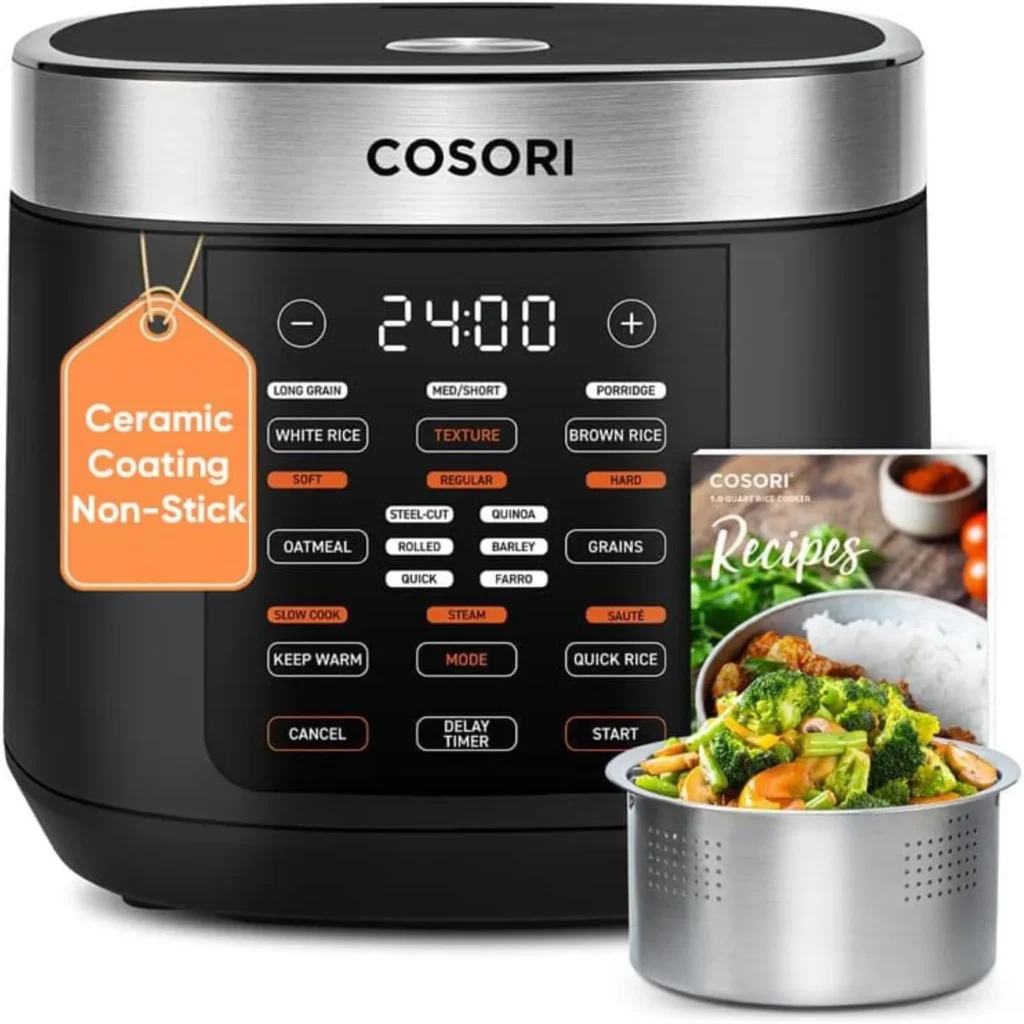 The COSORI 10-Cup Rice Cooker makes it effortless. 